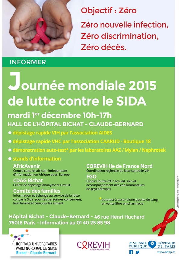 Affiche Journée lutte contre Sida 01 décembre 2015