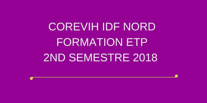 FORMATION ETP – 2ND SEMESTRE 2018