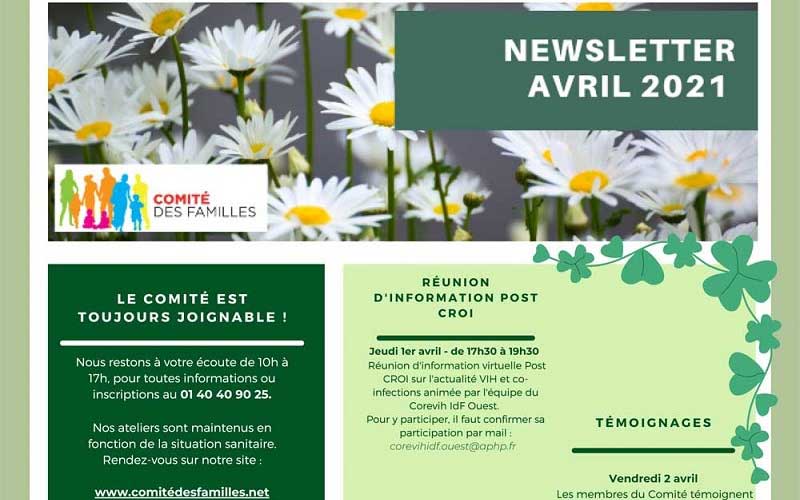 Les activités du Comité des Familles – avril 2021
