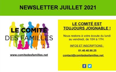 Les activités du Comité des Familles – juillet 2021