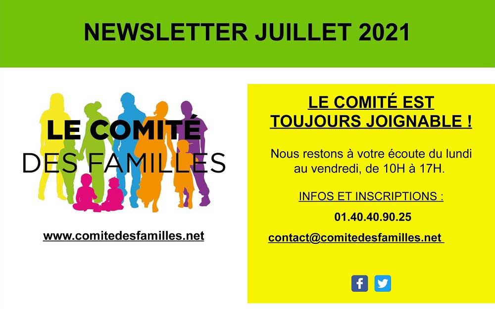 Les activités du Comité des Familles – juillet 2021