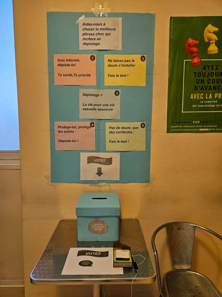 Vote slogan dépistage vih