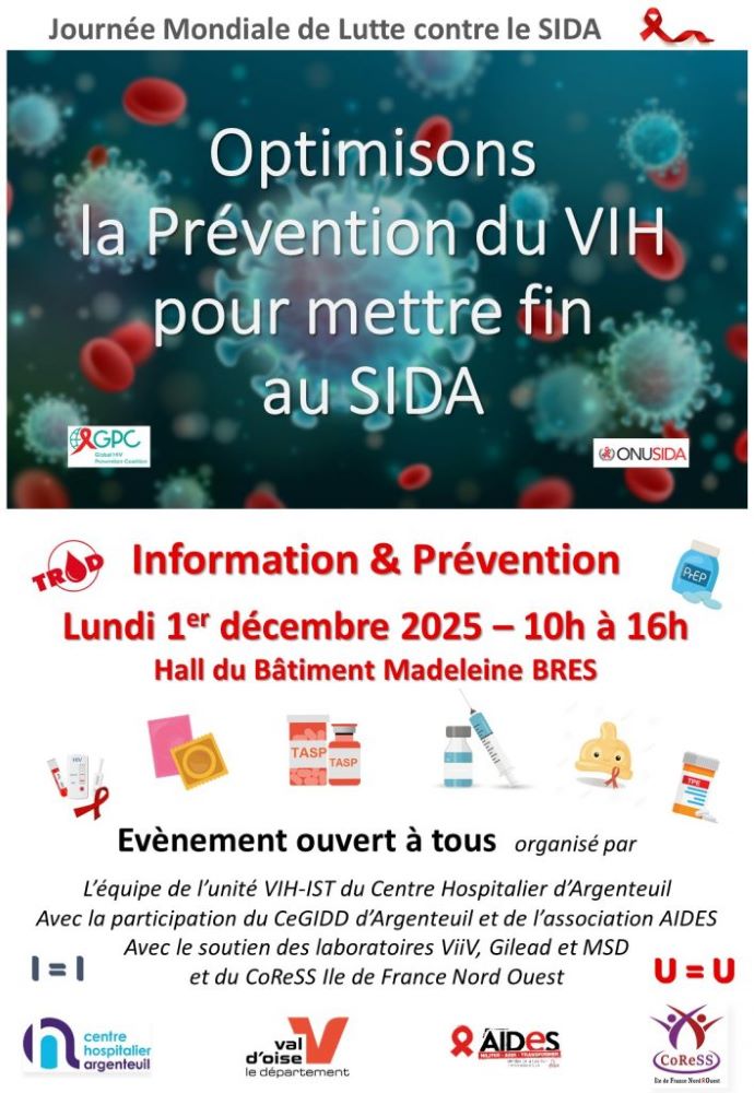 Affiche journée mondiale de lutte contre le sida 2025